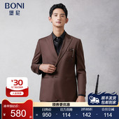 堡尼秋冬新品 商务西服套装 羊毛混纺西装 BONI 净色西裤 男AQ524171A