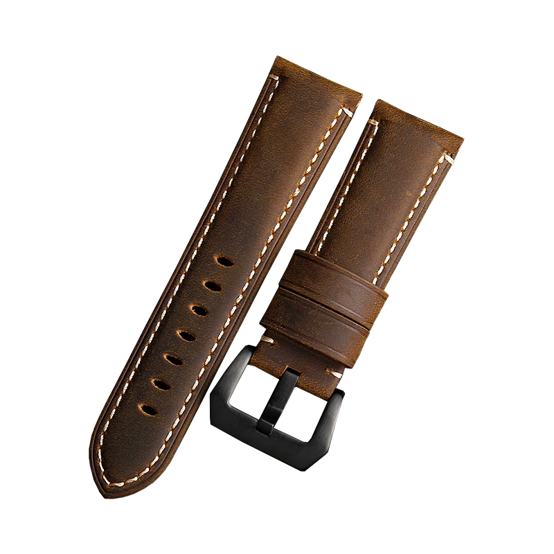 秀贝疯马皮手表带适配panerai
