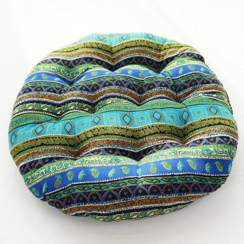 棉麻复古泰式蒲团美臀坐垫加厚布艺圆形阳台飘窗垫榻榻米地板打坐