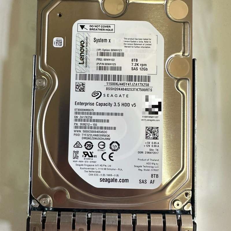 IBM 联想 ST8000NM0075 00WH122/12--议价商品