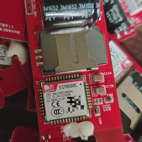 SIM800C模块+103芯片，图1图2为正反面，数量12个--议价商品