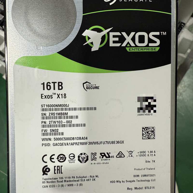 希捷 Exos X18 16TB 企业级硬盘，型号ST160--议价商品