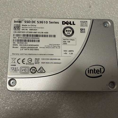 出拆机 S3610 800G 英特尔 固态硬盘SSD 戴尔版--议价商品
