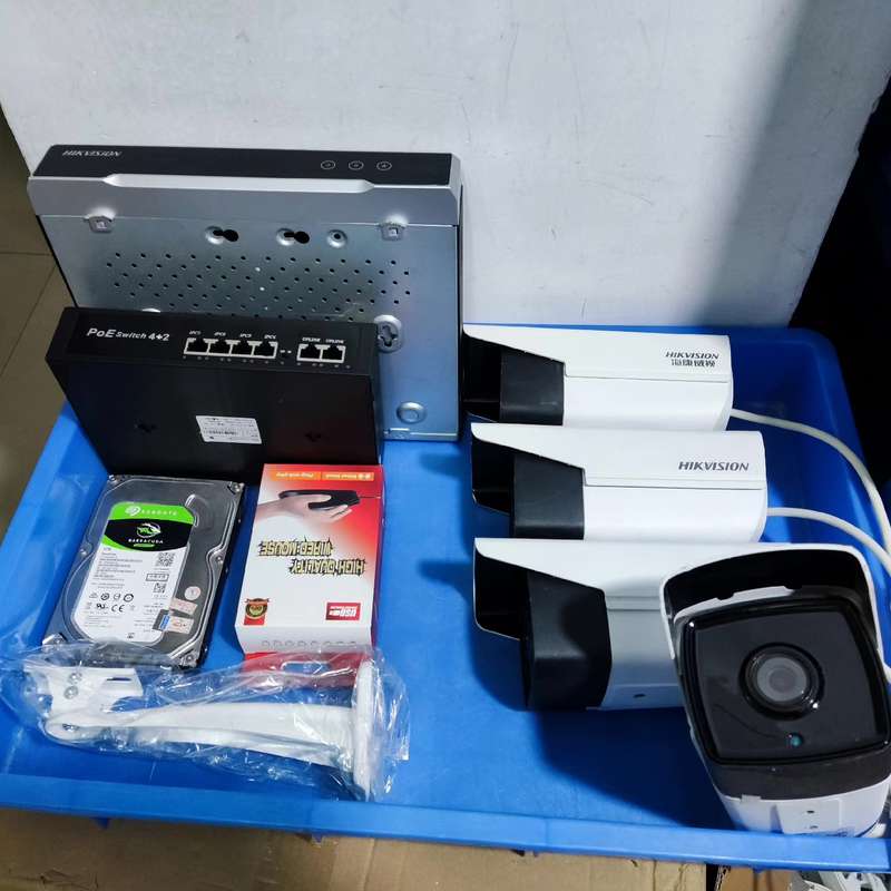 海康400万9成新高清红外套装POE4路一起出--议价商品