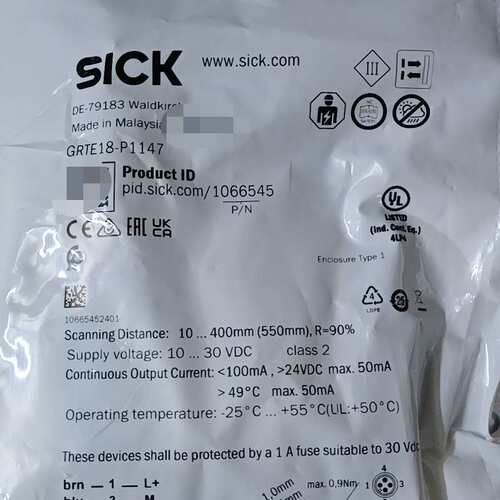 西克SICK 光电传感器GRTE18-P1147 订货号10--议价商品