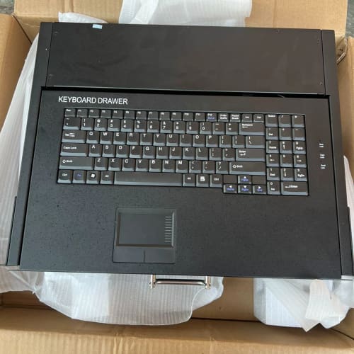 工业键盘#19寸上架1U抽拉式,抽屉式带触摸板PS/2~--议价商品