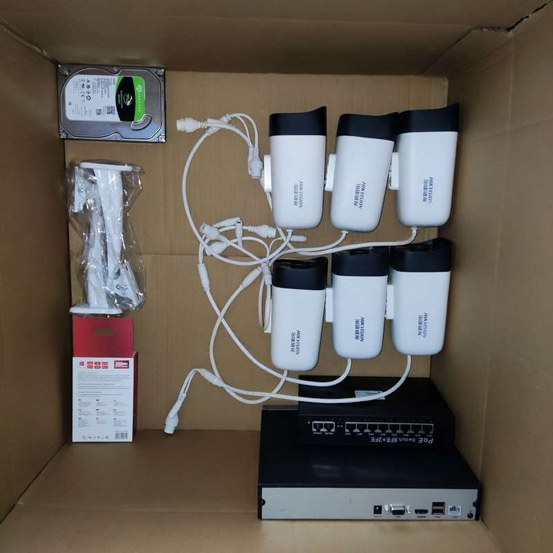 海康威视200万套装POE6路一套功能完好--议价商品