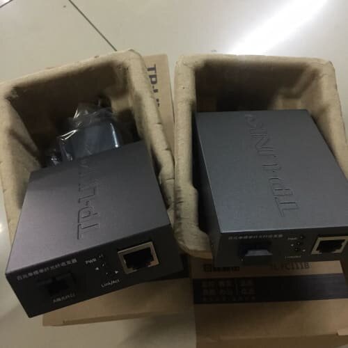tplink千兆光纤收发器一对单模单纤一光四电监控网络 。--议价商