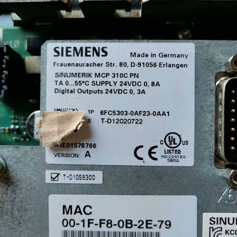 西门子SINUMERIK MCP 310C PN控制面板,型--议价商品