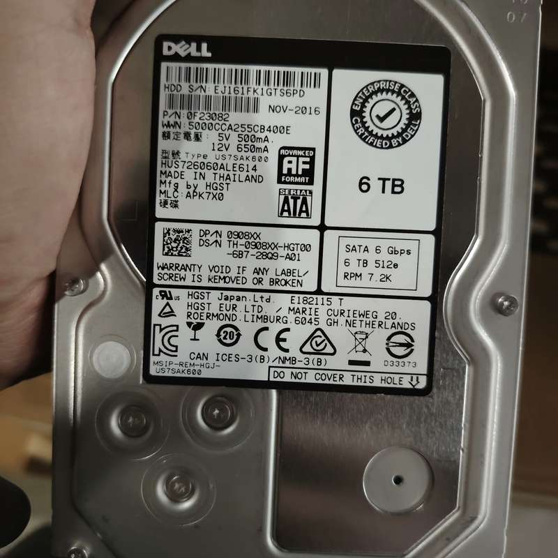 打包出准新拆机成色超新 30多个 戴尔Dell 日立 6T--议价商品
