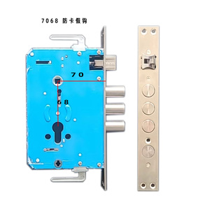 8568 8068 7568 7068 防卡假钩 指纹锁锁体 双快双活 面板可定制