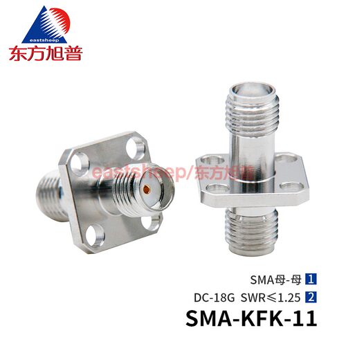 转接器SMA-KFK4孔法兰固定18G