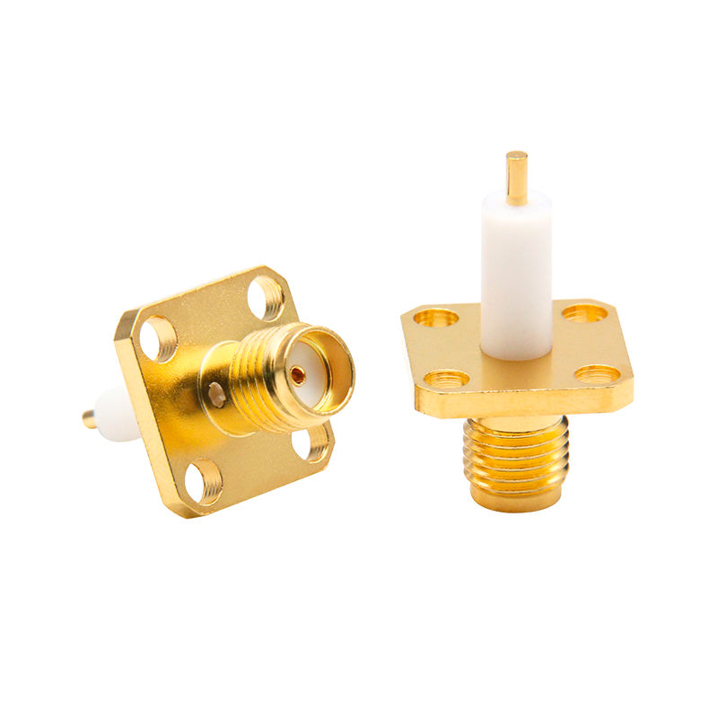 东方旭普 射频连接器 SMA-KFD1026 SMA母4孔法兰固定 SMA-KFD-4-7