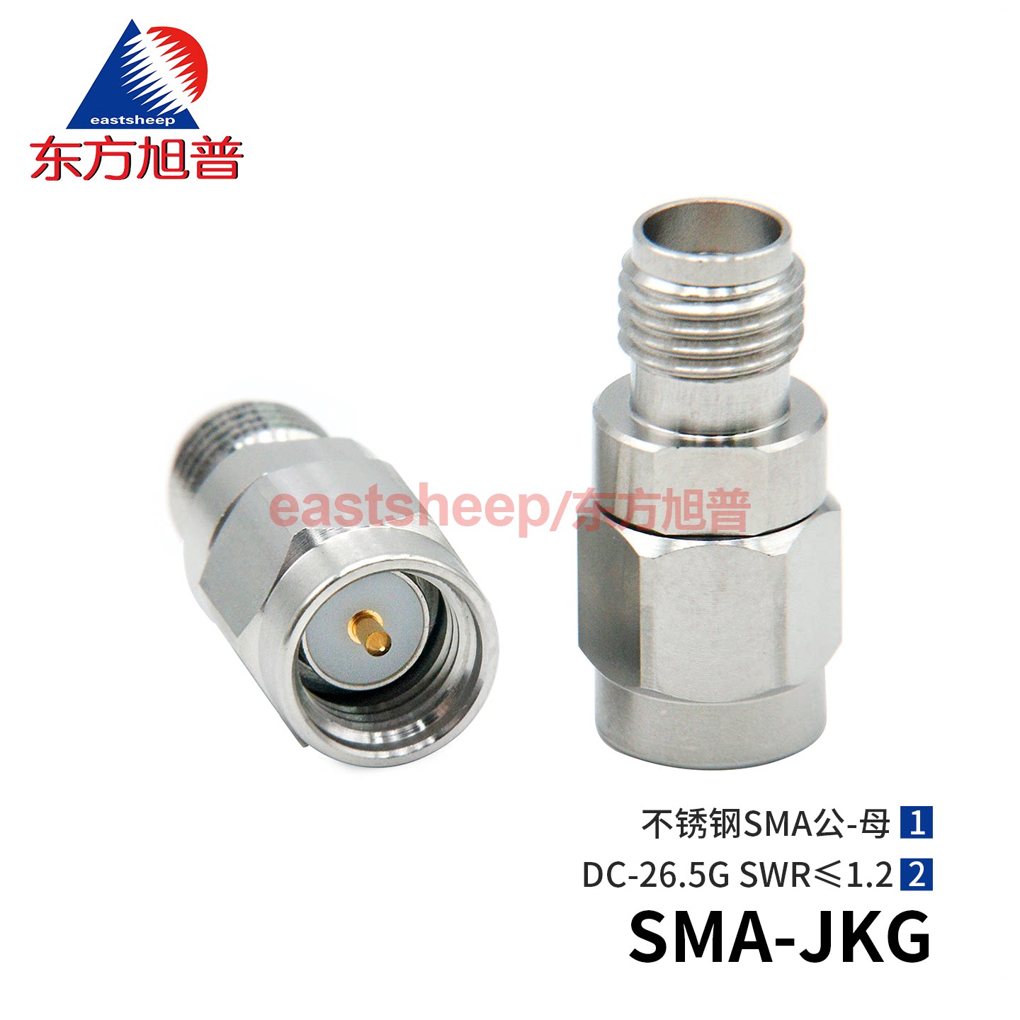 东方旭普 高频测试转接器 SMA-JKG 不锈钢SMA公转母  18G/26.5G