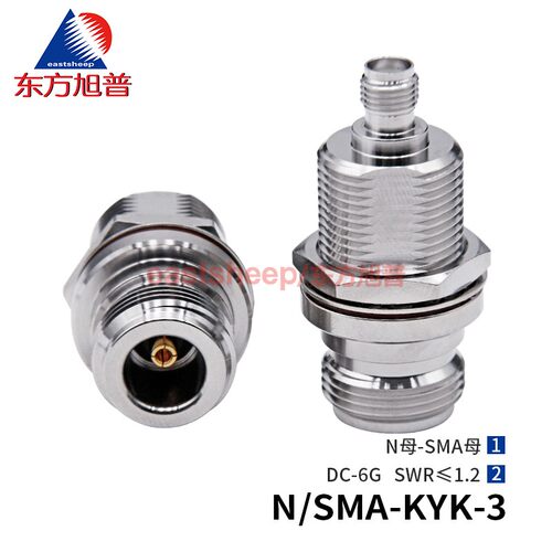 东方旭普 转接器 N/SMA-KYK-3 N母转SMA母 螺纹加长穿墙固定 6G - 封面