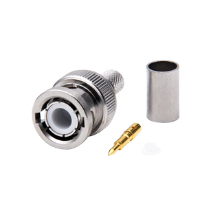 东方旭普 射频连接器 BNC-C-J-4 Q9/BNC公头 压接式匹配 LMR240线