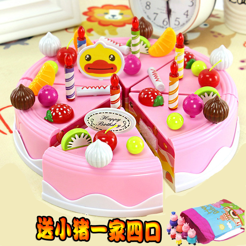 children Piggy Peki A Four Cake fruit Earnest music Paige Play house girl A birthday present Toysin the Toy/Childs/Puzzle/Building block/Model , Simulation/Play house toys , Honestly look  category - from Buy2taobao.com to provide professional Taobao agent buy service
