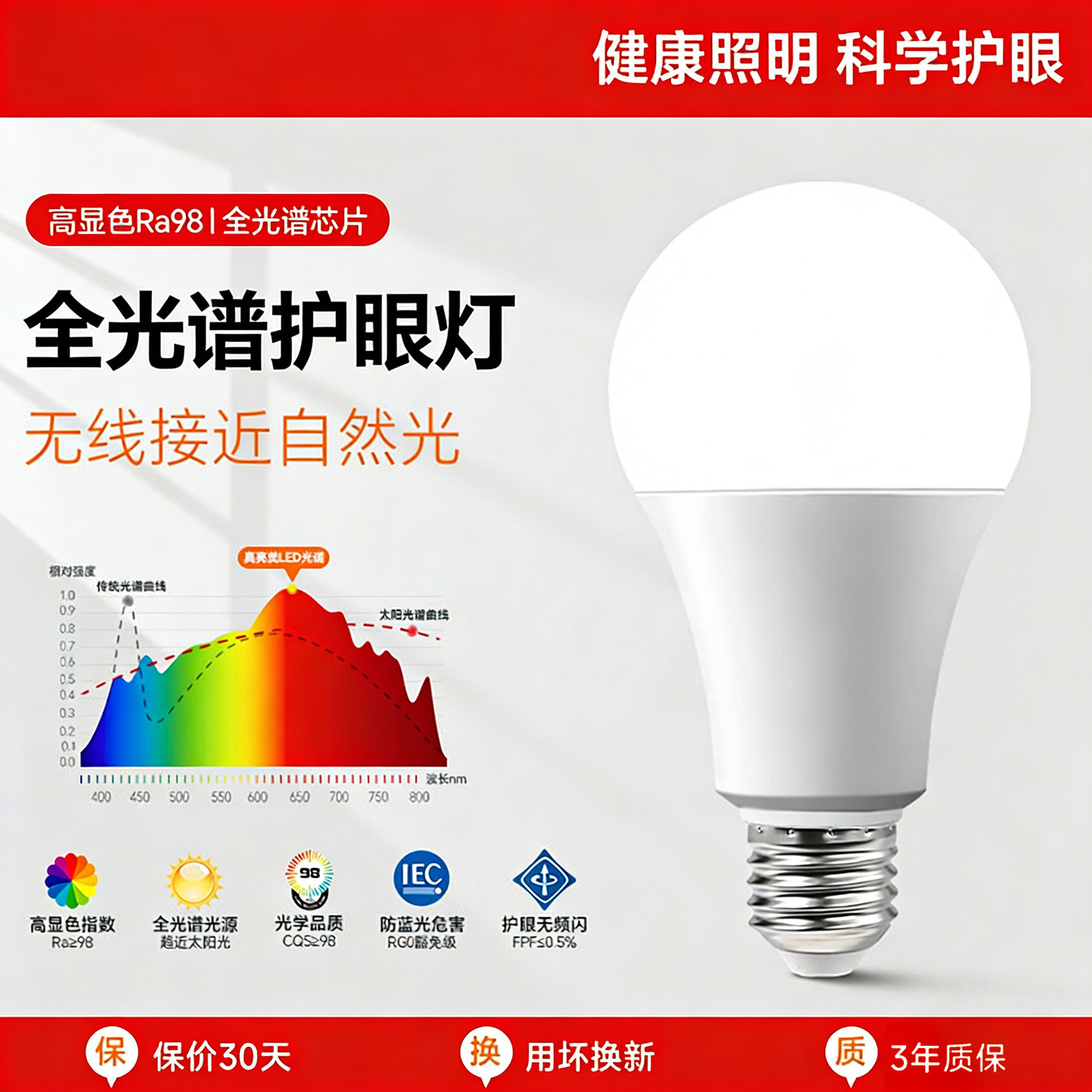 可调光LED灯泡超亮无极可控硅灯