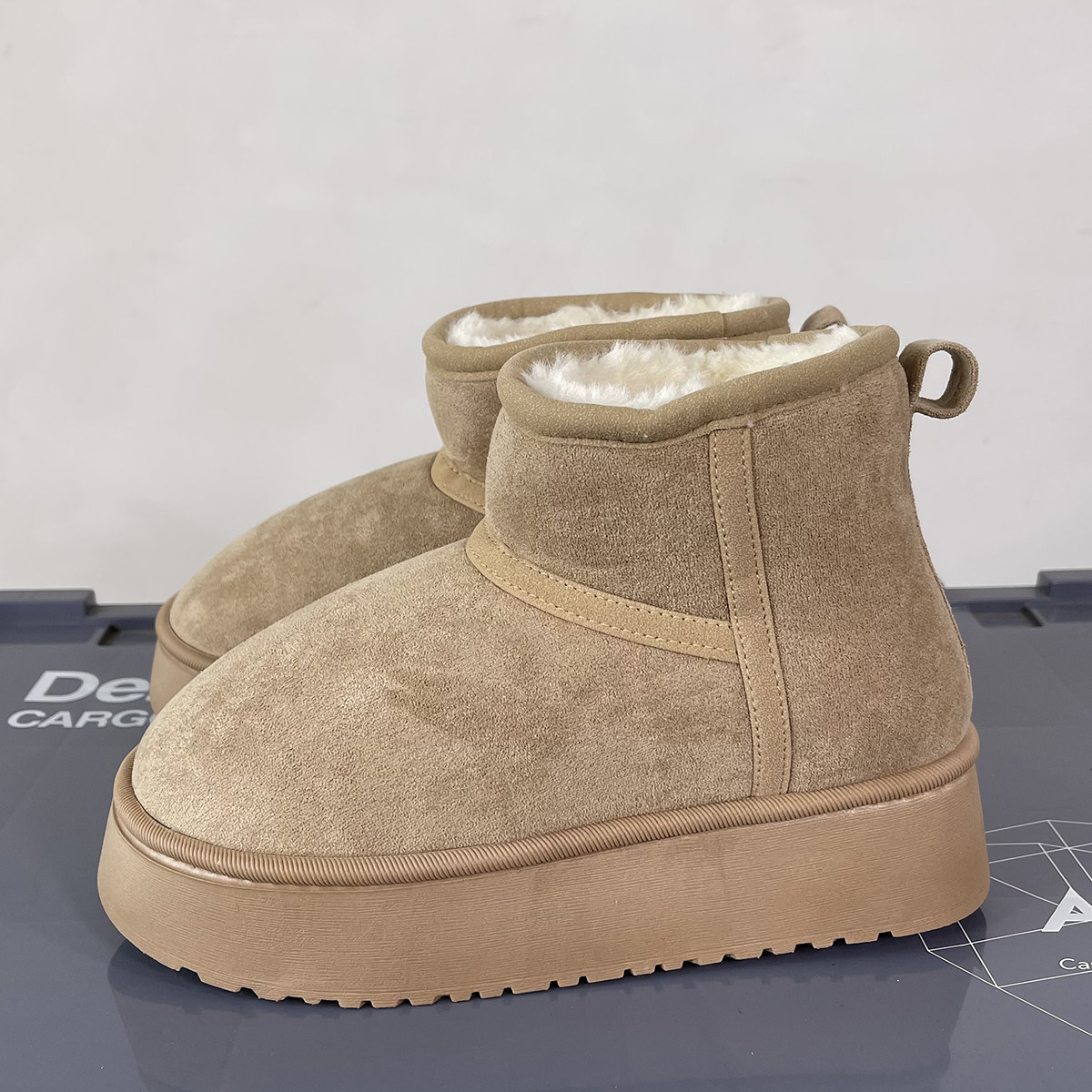 ins新款冬季加绒保暖棉鞋男女短筒增高面包鞋厚底加厚防滑雪地靴,流行男鞋,棉鞋,淘宝优惠券,粉丝福利购,淘宝优惠卷