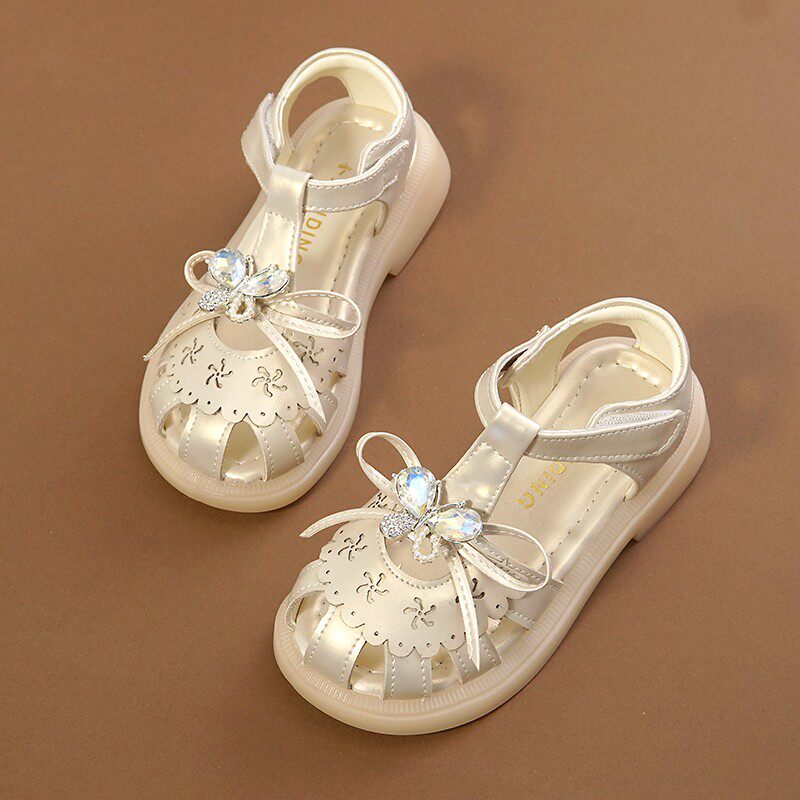 女童凉鞋夏季2026新款真皮宝宝软底包头儿童夏鞋防滑女孩公主鞋子