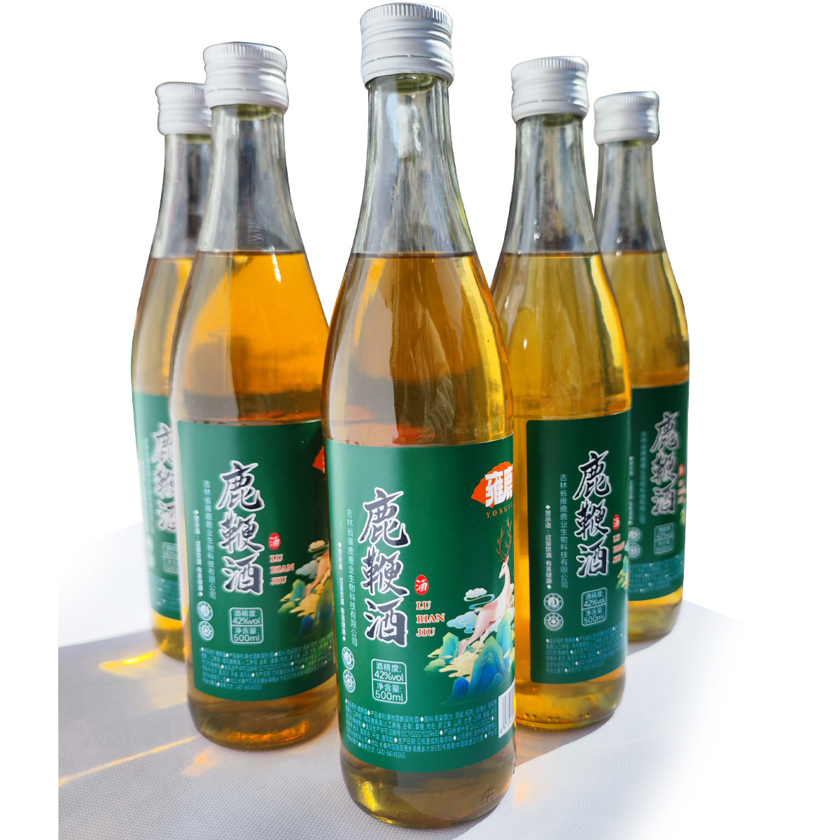 雍鹿42度鹿鞭酒500ml高粱酒玻璃瓶装东北特产礼品酒馈赠亲友长辈