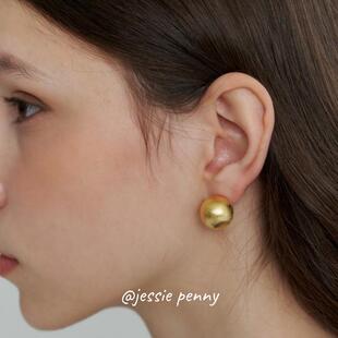 jessie penny  极简设计 经典复古圆球耳钉 现代感耳环 质感超赞