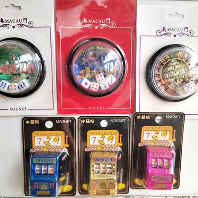澳门骰子老虎机冰箱贴纪念品创意特色手信大三巴开窗冰箱贴包邮