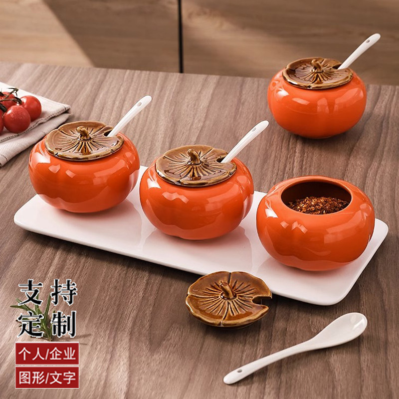 事事如意陶瓷调味罐套装盐糖罐味精调料盒辣椒油罐厨房调料罐子套,厨房/烹饪用具,调味瓶罐/调料研磨器,淘宝优惠券,粉丝福利购,淘宝优惠卷