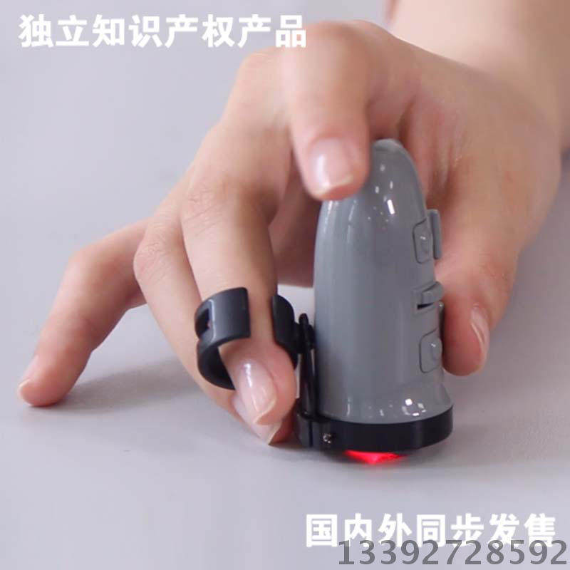 无线蓝牙手指鼠标左手可用充电3.0蓝牙指环鼠3D360度可调厂家直销