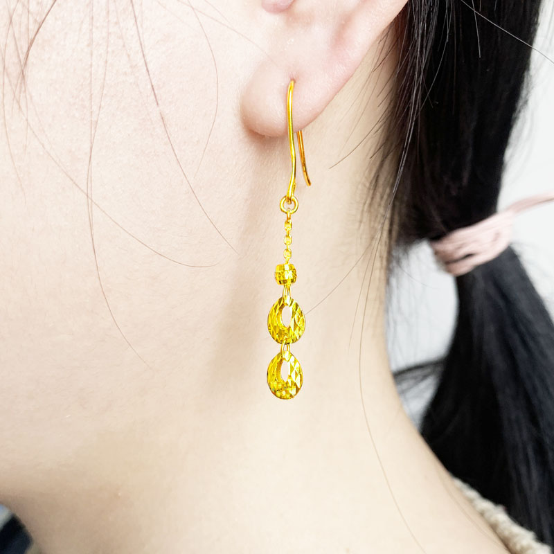 时尚纯金耳饰，水贝工厂直批