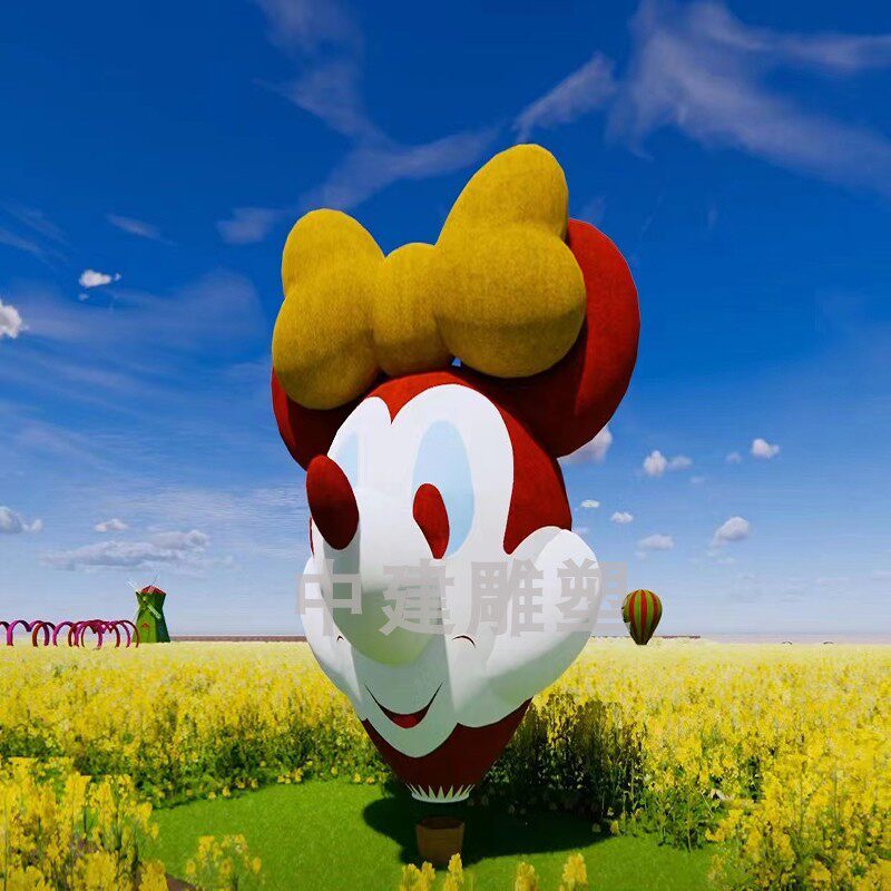 大型仿真绿雕景观花坛动物雕塑