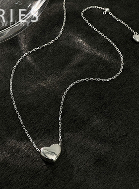 925银锁骨链女简约项链