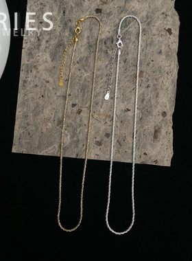 意大利进口工艺软链缠绕蛇骨项链S925纯银镀金精致轻奢高级锁骨链