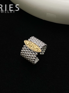 女S925纯银日系复古时尚小众戒指