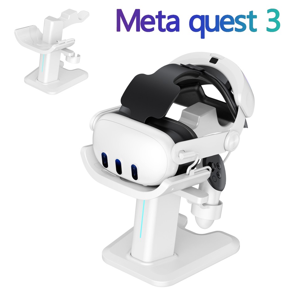 新款Quest3充电款氛围灯光收纳展示架VR配件Meta quest3S支架底座