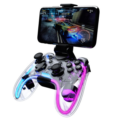 适用Android /IOS /PS4/PS3/N-S/PC外设蓝牙无线游戏手柄带RGB灯