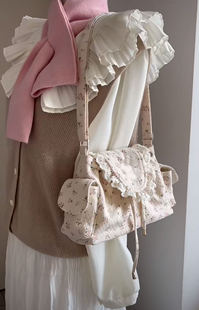 日韩Ins风小清新碎花包斜挎包大容量休闲慵懒风包包2026春季新款