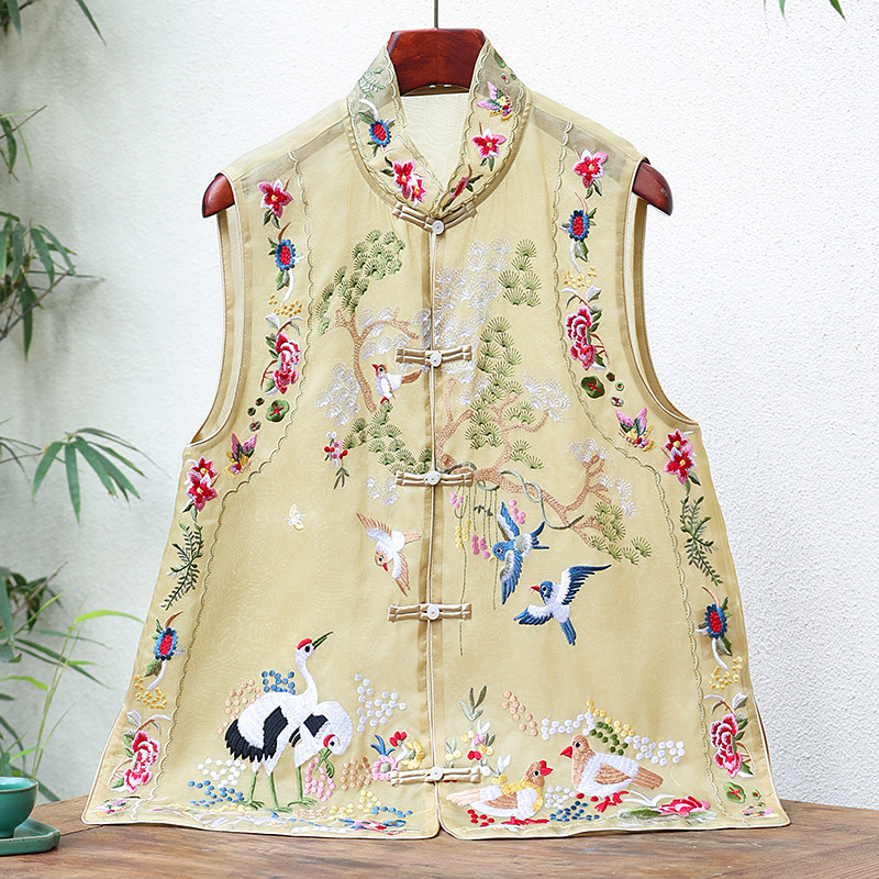 新中式马甲唐装汉服重工刺绣小衫