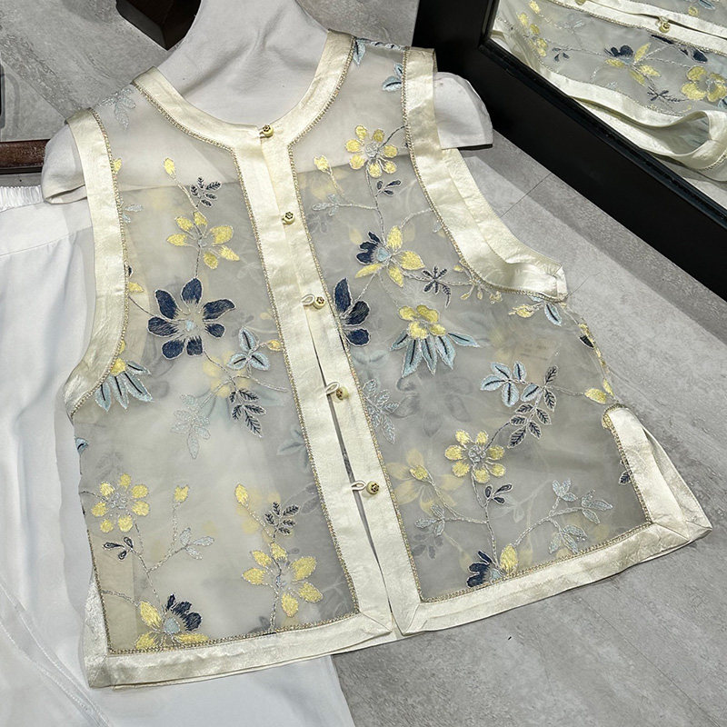 新中式马甲唐装盘扣坎肩汉服上衣