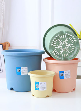 树脂花盆加厚耐用控根加仑多肉绿萝月季花卉青山蓝色塑料厂家直销