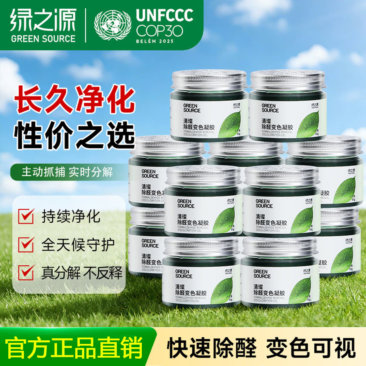 绿之源变色除醛凝胶新房长效净化
