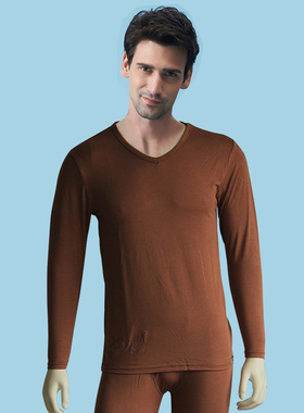 Underlook/安德露男士纯色薄款保暖内衣套装MSW35