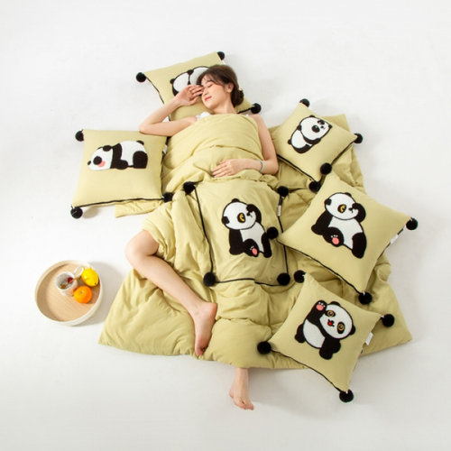 雷娜家居水洗棉麻HelloPanda系列