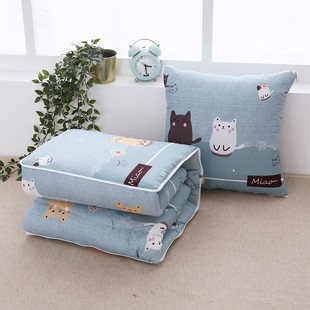 多功能汽车抱枕被子两用沙发靠垫被靠枕保暖午休被办公室午睡枕头