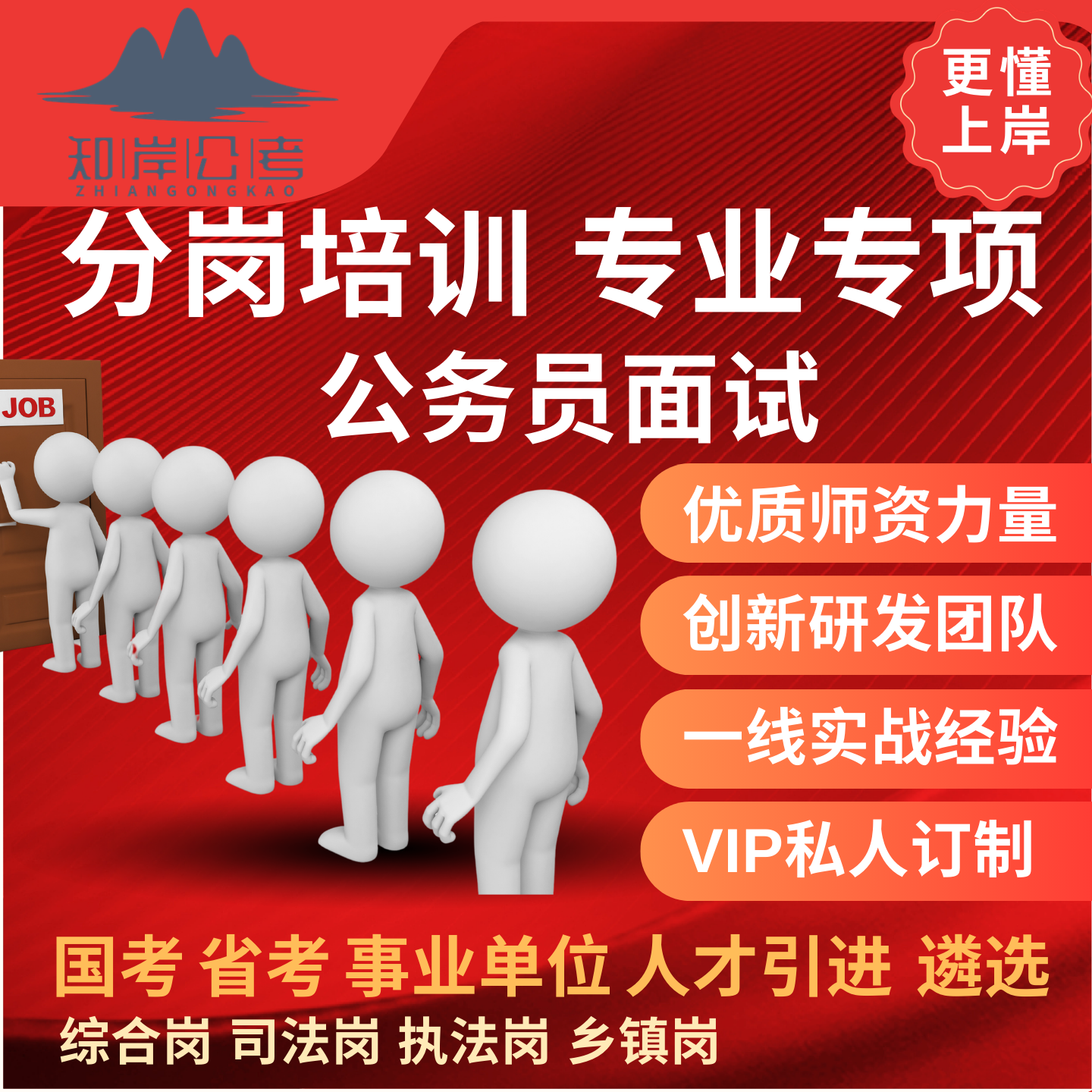 国考省考事业人才引进选调遴选国企竞聘一对一结构化面试辅导陪练