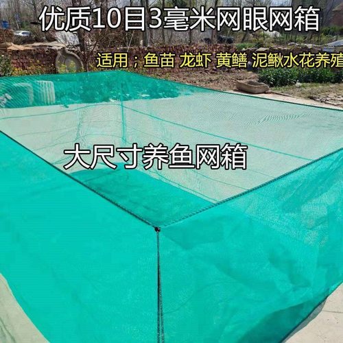 养鱼网箱10目3毫米大尺寸网箱泥鳅黄鳝龙虾鱼苗养殖网箱隔断拉网