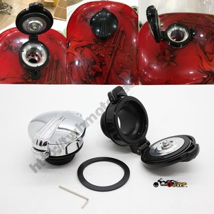 适合哈雷XL883 1200 X48改装油箱盖 复古油壶盖按压打开直接加油