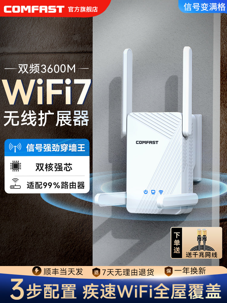 COMFAST WiFi7 siqnal gücləndiricisi, 3600M, ikidiapozlu repeater