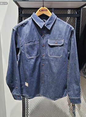 Camel/骆驼26年春季男款简约时尚百搭牛仔长袖衬衫外套H16SN00239