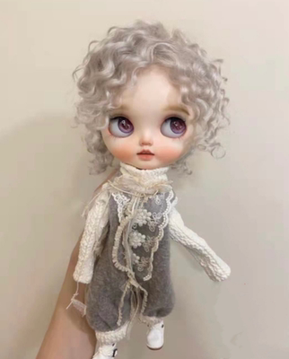 奶奶灰色马海毛假发springdoll